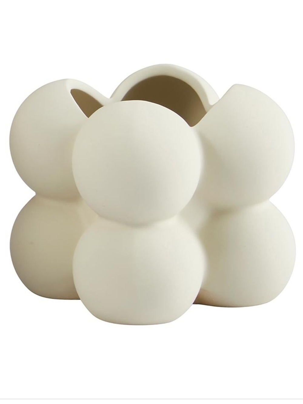 NEW Modern Sculptural Bubble Ceramic Vase in SeafoamCream